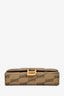 Balenciaga Brown/Black Coated Canvas Monogram Hour Glass Clutch Bag