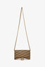Balenciaga Brown/Black Coated Canvas Monogram Hour Glass Clutch Bag