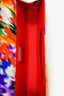 Christian Louboutin White/Multicolour Satin Knot Clutch