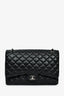 Pre-Loved Chanel™ 2011 Black Lambskin Maxi Single Flap Shoulder Bag