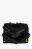 Jimmy Choo Black Ponyhair Fur Chain Shoulder Bag