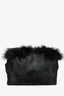 Jimmy Choo Black Ponyhair Fur Chain Shoulder Bag