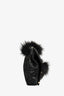 Jimmy Choo Black Ponyhair Fur Chain Shoulder Bag