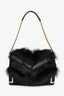 Jimmy Choo Black Ponyhair Fur Chain Shoulder Bag