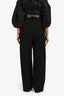 Khaite Black Straight Leg Trousers Size 10