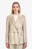 Veronica Beard Beige Corduroy Double Breasted Blazer Size 10
