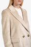 Veronica Beard Beige Corduroy Double Breasted Blazer Size 10