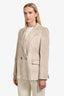 Veronica Beard Beige Corduroy Double Breasted Blazer Size 10