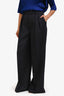 Anine Bing Navy Blue Wool Blend Trousers Size 10
