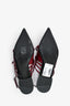 Gucci Burgundy Leather Slingback Strappy Flats Size 38