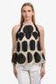 3.1 Phillip Lim Black/Cream Silk Polka Dot Ruffle Detail Top Size 6