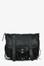 Proenza Schouler Black Leather PS1 Fringe Messenger Bag