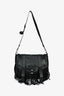 Proenza Schouler Black Leather PS1 Fringe Messenger Bag