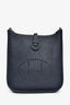 Hermès 2021 Navy Clemence Evelyne TPM Crossbody