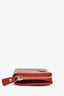 Gucci Red Guccissima Embossed Leather Compact Wallet