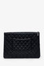 Pre-Loved Chanel™ 2016 Black Quilted Lambskin Large O Case Clutch