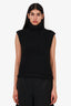 Smythe Black Knit Sleeveless Turtleneck Size XS