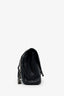 Saint Laurent Black Chevron Tri-Quilted Leather Monogram Large College Bag
