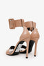 Saint Laurent Beige Patent Leather Buckle Heels Size 36