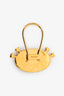 Prada Red Saffiano Gold Heart Wink Keychain