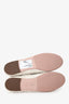 Christian Dior White Leather Cannage Pearl Bow Ballet Flats Size 37