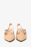 Christian Dior Beige/White Canvas J'Adior Slingback Heels Size 36.5
