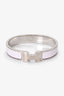 Hermès Pink Silver Tone/Silver Metal/Enamel Clic Clac H Bracelet