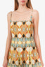 Alexis Yellow/Blue Linen Beaded Detailed Mini Dress Size XS