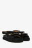 Isabel Marant Black Leather Padded Dad Sandals Size 38