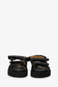 Isabel Marant Black Leather Padded Dad Sandals Size 38
