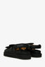 Isabel Marant Black Leather Padded Dad Sandals Size 38