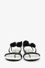 Pre-Loved Chanel™ Black/White Bow Sandals Size 38C
