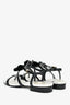 Pre-Loved Chanel™ Black/White Bow Sandals Size 38C