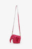 Loewe 2016 Pink Leather 'Elephant' Crossbody Bag