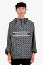 Christian Dior Blue Oblique 'Diorissimo' Hooded Quarter Zip Oversized Jacket Size XS Mens
