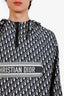 Christian Dior Blue Oblique 'Diorissimo' Hooded Quarter Zip Oversized Jacket Size XS Mens