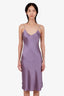 Nili Lotan Purple Silk Midi Dress Size S