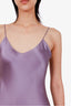 Nili Lotan Purple Silk Midi Dress Size S