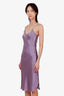 Nili Lotan Purple Silk Midi Dress Size S