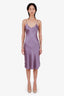 Nili Lotan Purple Silk Midi Dress Size S