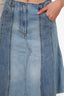 Victoria Beckham Blue Denim Midi Skirt Size 26