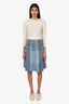 Victoria Beckham Blue Denim Midi Skirt Size 26