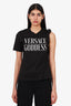 Versace Black 'Goddess' Rolled T-Shirt Size 40