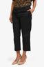 Marni Navy Cotton Straight Leg Cropped Trousers Size 46