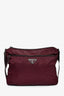 Prada Burgundy Nylon Tessuto Messenger Bag