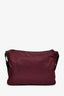 Prada Burgundy Nylon Tessuto Messenger Bag