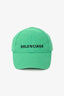 Balenciaga Green/Black Canvas Logo Baseball Cap Size L