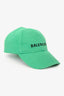 Balenciaga Green/Black Canvas Logo Baseball Cap Size L
