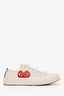 Comme des Garçons Play x Converse Cream Graphic Print Sneakers Size 7