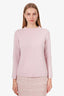 'S Max Mara Pink Knit Mock Neck Sweater Estimated Size X-Small